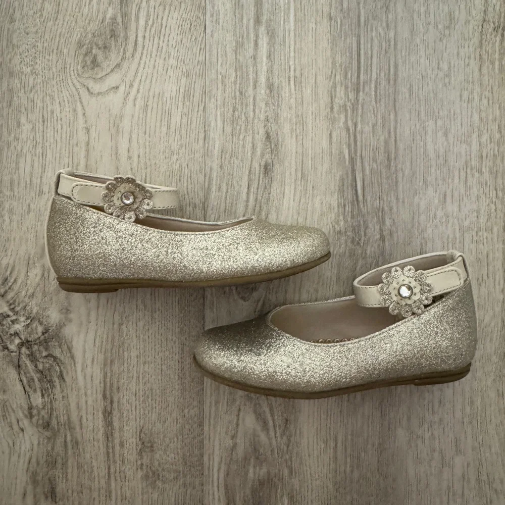Rachel Shoes Glittery Silver Dress Shoes